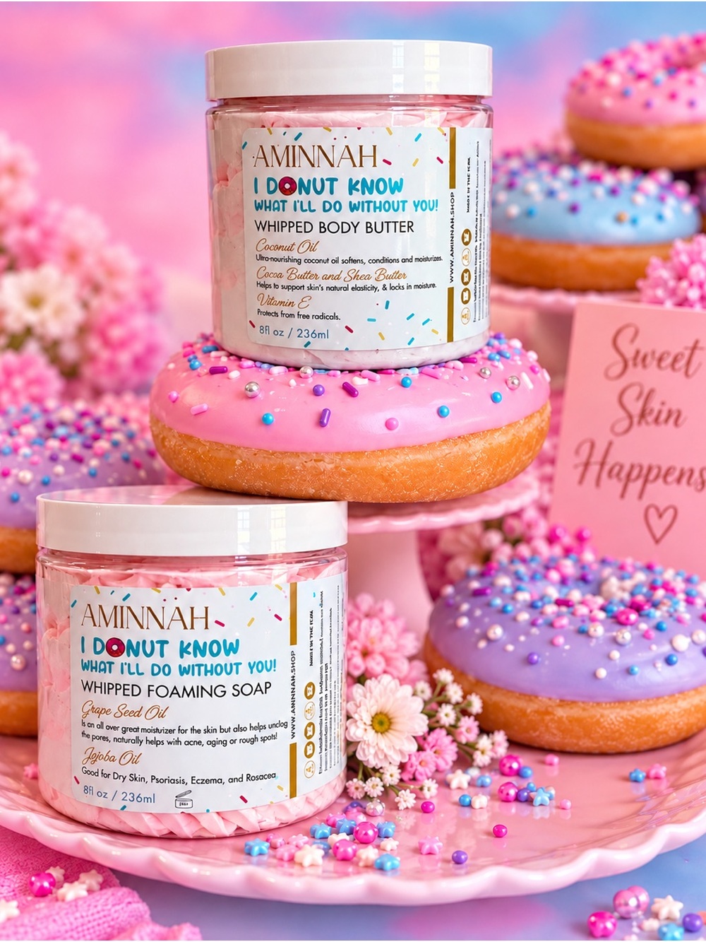 AMINNAH I Donut Know Whipped Body Butter & Foaming Soap Set 🍩